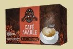 Café Avarle All-in-One Healthy Coffee with Ganoderma and Cordyceps - Creamer, Sugar and Xylitol - 20 pks - Full Case